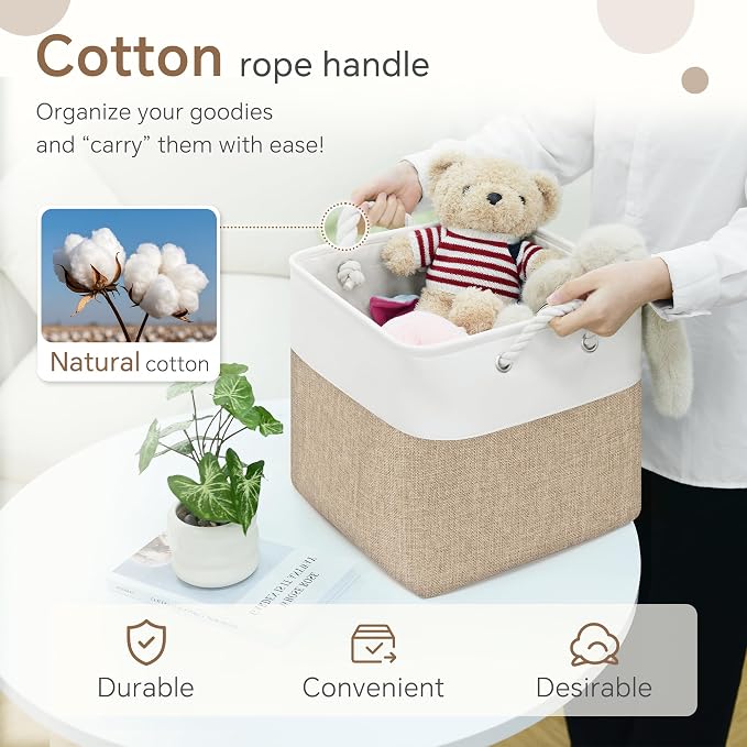 Fabric Cubes Storage Basket, 6 Pack 11x11 inch - Image 7