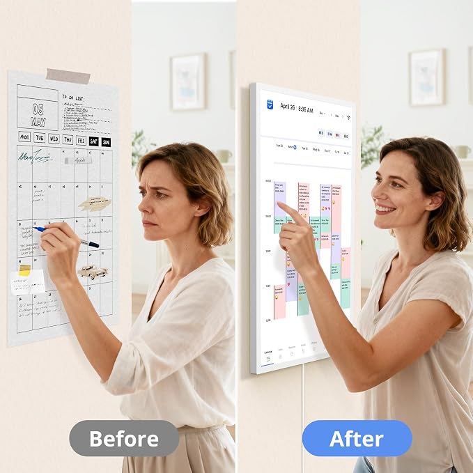 Digital Calendar 24 Inch Touch Screen, Electronic Wall Calendar Chore Chart - Image 8