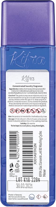 KIFRA Lilac Concentrated Laundry Fragrance 6.76 Fl Oz 200ml 80 Washing Cycles - Image 2