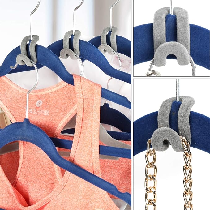 Mlici Velvet Clothes Hanger Connector Hooks - Image 9