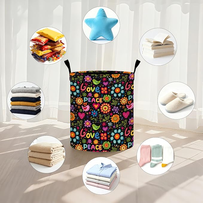 70s Laundry Basket Storage Bin Foldable Laundry Hamper Clothes Storage Bucket - Image 5