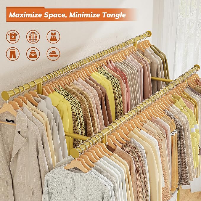 Clothes Rack, Double Rods Clothing Rack, Clothing Racks - Image 2