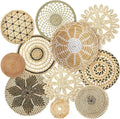 Tatuo 11 Pcs Boho Wall Basket Decor Decorative Bulrush Woven Basket Wall Decor by Tatuo