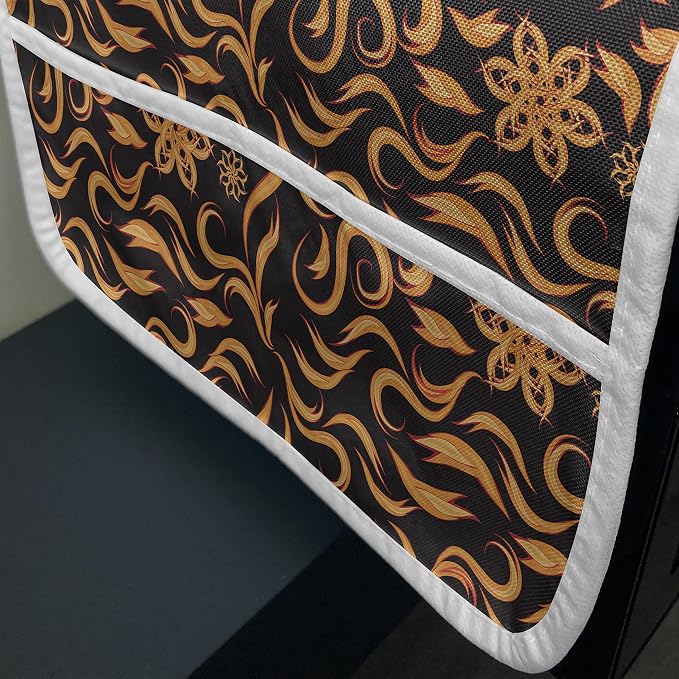 Ambesonne Abstract Microwave Oven Cover, Swirl Ornament Patterns Elements of - Image 3