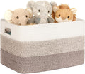 45L Small Laundry Basket with Leather Handles by SunNewt