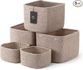 5-Pack Storage Cubes Woven Rope Baskets by Unknown