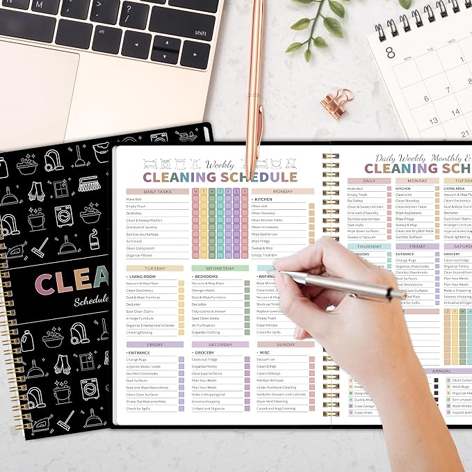 ADHD Cleaning Planner for Adults Women, Cleaning Schedule and Checklist Notebook - Image 5
