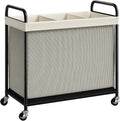 ELYKEN Laundry Hamper 3 Section, 120L Rolling Laundry Sorter by ELYKEN