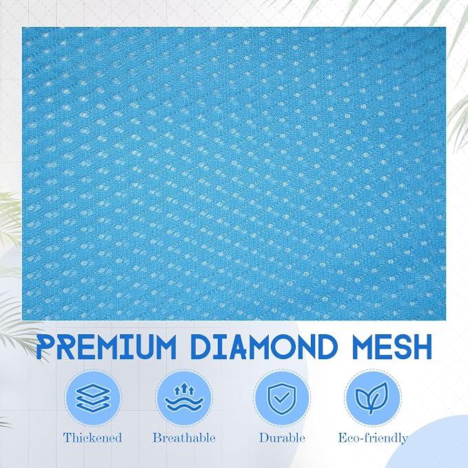 6 Pack 24 x 36 Inches Blue Soft Mesh Laundry Bag - Image 3