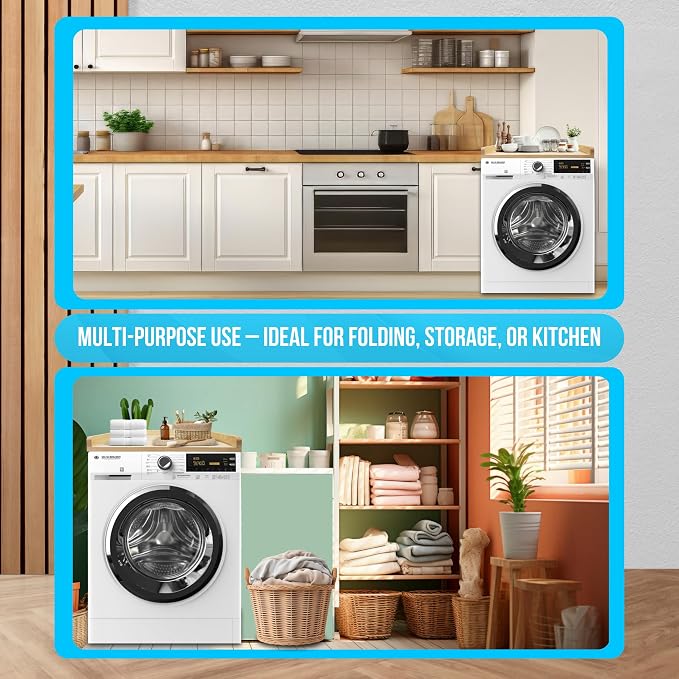 Skywin Washer Dryer Countertop 24 x 29.9 x 3.1 Inches, Single Real Solid Wood - Image 7