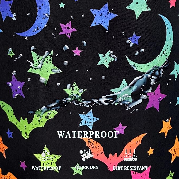 Colorful Bats Laundry Hamper Moon Stars Laundry Basket - Image 5