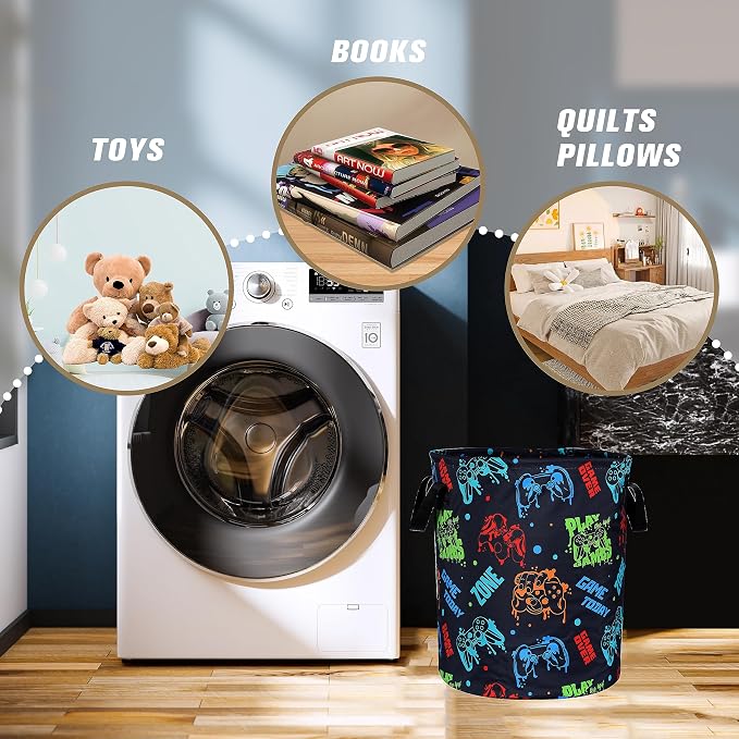Game Machine Laundry Basket Funny Color Foldable Oxford Cloth Tote Bag Laundry - Image 5