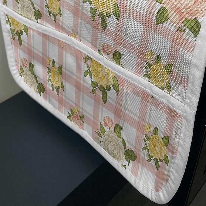 Ambesonne Shabby Flora Microwave Oven Cover, Flower Inspired Vector - Image 3