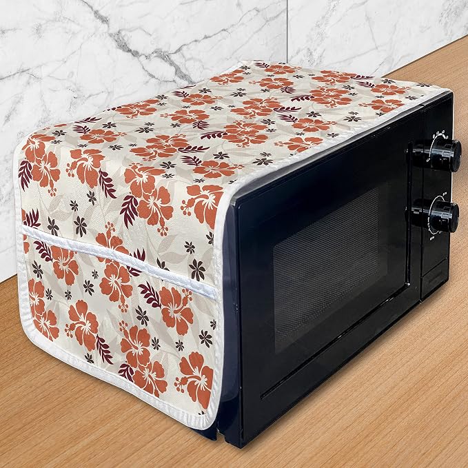 Ambesonne Hawaii Microwave Oven Cover, Abstract Aloha State Floral Pattern by Ambesonne