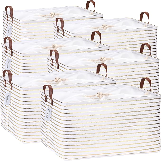 Hinwo 70L Extra Large Storage Bins, Foldable Clothes Storage Baskets by Hinwo