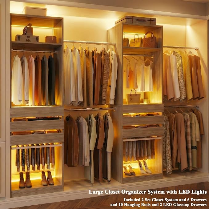 Closet System, 4-8FT Closet Organizer - Image 6