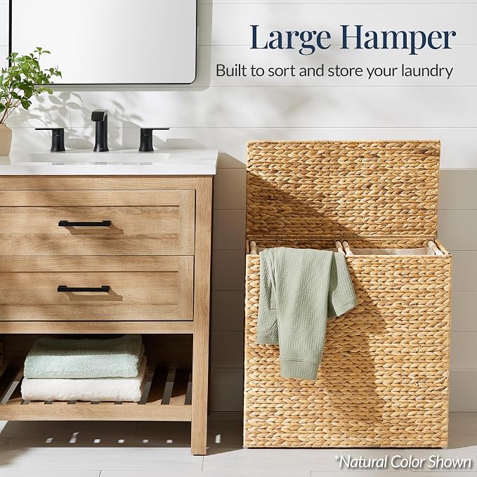 Best Choice Products Large Double Laundry Hamper - Image 3