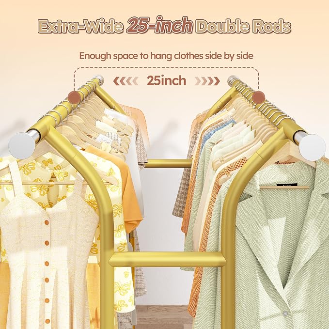 Raybee 74" W Clothes Rack Load 630 LBS, Clothing Racks - Image 2