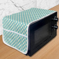 Ambesonne Retro Microwave Oven Cover, Aqua Colored Monochrome Checked Pattern by Ambesonne