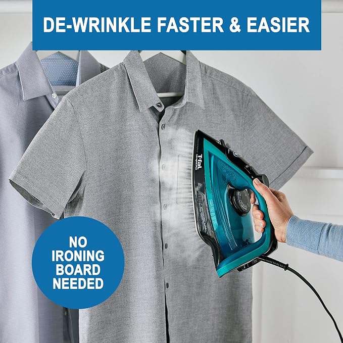 T-Fal Ultraglide Steam Iron for Clothes Durilium Soleplate, Precision Tip - Image 7