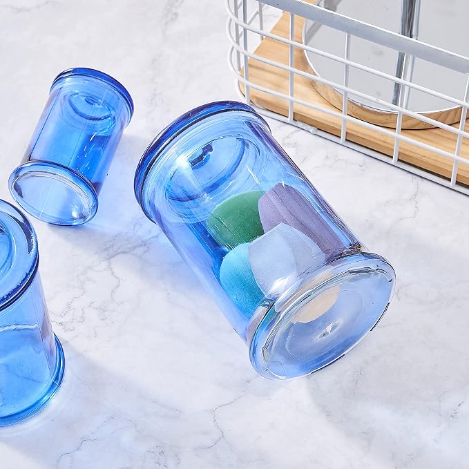 KMwares 3PCs Set Small Glass Premium Quality Apothecary Jars - Image 3
