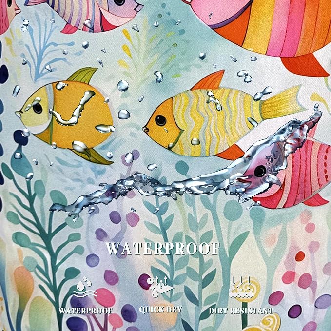 Watercolor Fish Laundry Basket Foldable - Image 5