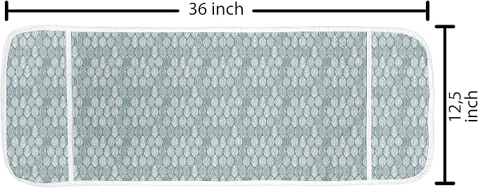 Ambesonne Geometric Microwave Oven Cover, Different Type of Oval Doodle Round - Image 2