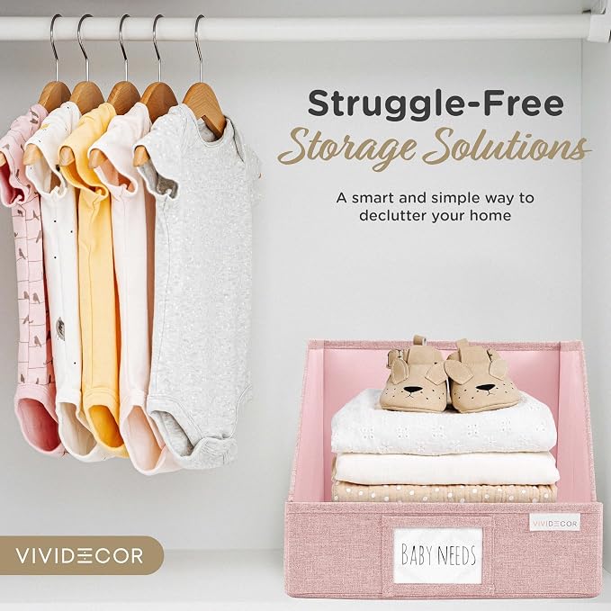 Closet Bins for Organization – 12x12x10 Foldable Boxes for Clothes, Fabric - Image 6