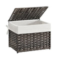 SONGMICS Storage Basket with Lid, Woven Blanket Storage Bin with Handles by SONGMICSbySONGMICSHOME