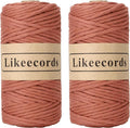 2 Skeins of 4mm X 80m Single Strand Macrame Cord Handmade Decorations Softer by Likeecords