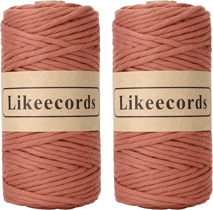 2 Skeins of 4mm X 80m Single Strand Macrame Cord Handmade Decorations Softer by Likeecords