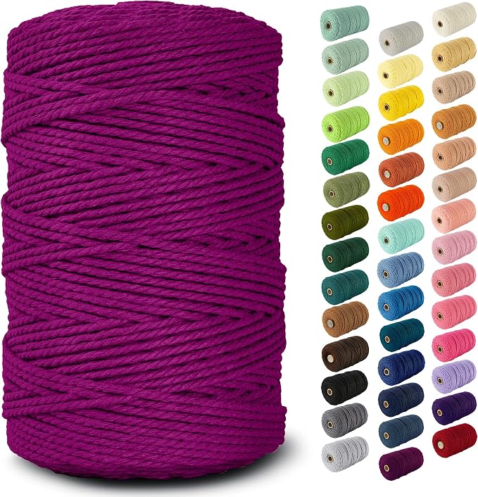 Nook Theory Macrame Cord - 3mm 220 Yards Cotton Rope by NookTheory
