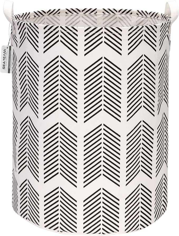 Sea Team 19.7 Inches Large Sized Waterproof Coating Ramie Cotton Fabric Folding by SeaTeam
