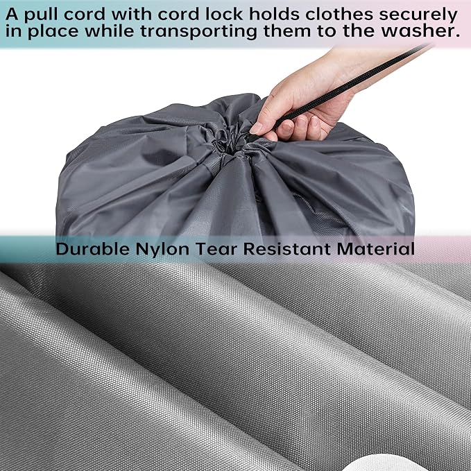 4 Piece Drawstring Travel Laundry Bag, Large Laundry Bag, Men's and Women's - Image 3
