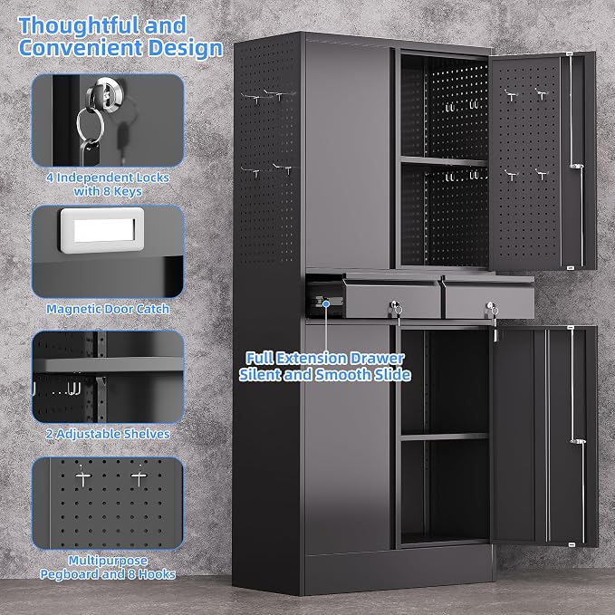 Metal Garage Storage Cabinet - Image 5