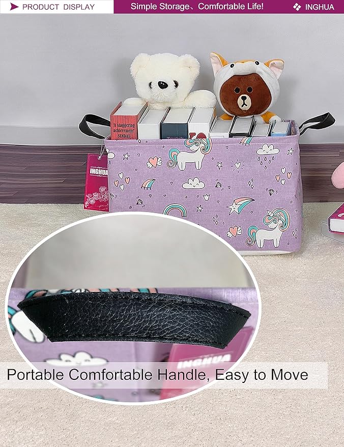 Rectangular Storage Basket Fabric Organizer Bin - Image 4