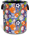 Balls Laundry Basket Funny Ball Sports Foldable Waterproof Oxford Cloth Tote by NUTAINLA