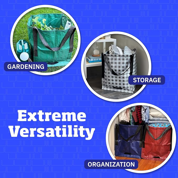 DURASACK Heavy Duty Storage Tote Bag 22-Gallon Rugged Woven Polypropylene - Image 3
