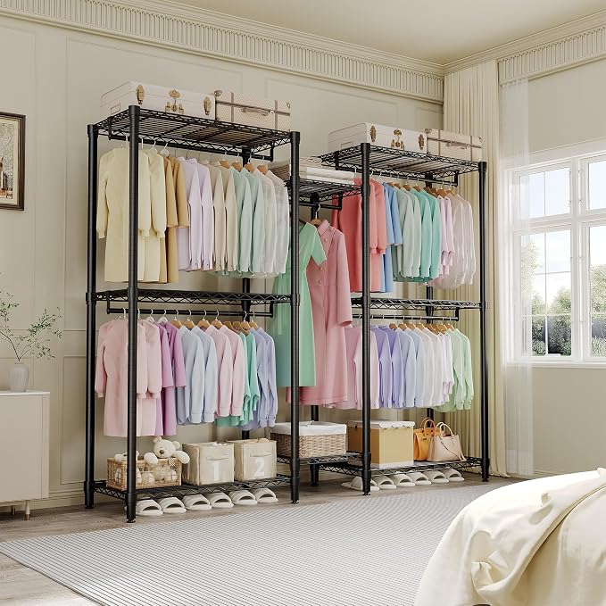 Clothes Rack for Hanging Clothes, Freestanding Garment Rack Adjustable Heavy - Image 7