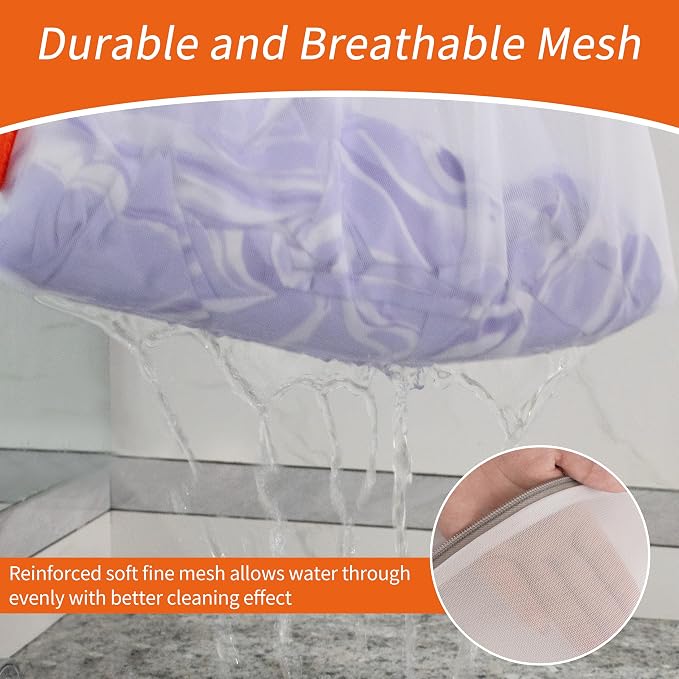 Polecasa 2Pcs 24 x 24 Inches Extra Durable Fine Mesh Laundry Bags - Image 3