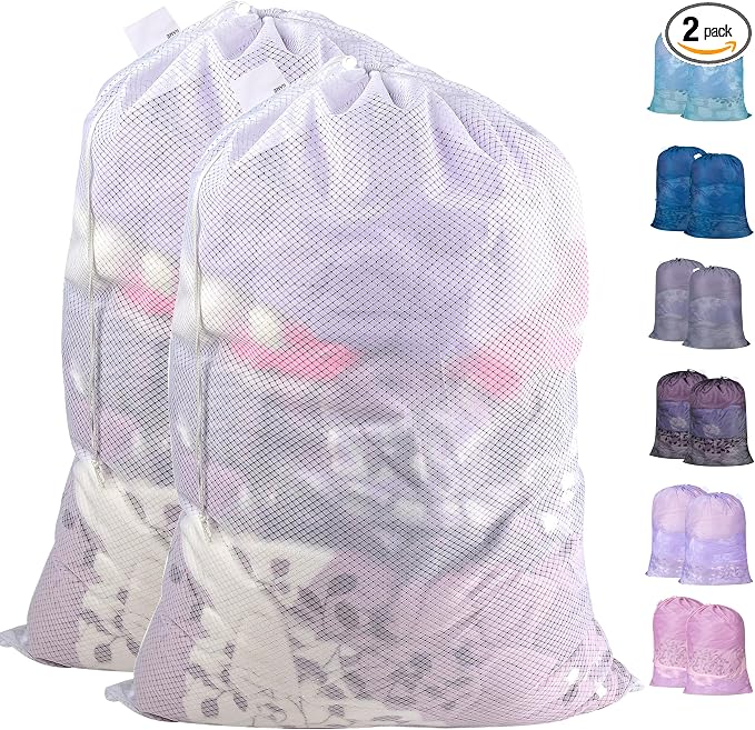 Polecasa Diamond Mesh Laundry Bags, Extra Large Laundry Hamper Liner, Laundry by Polecasa