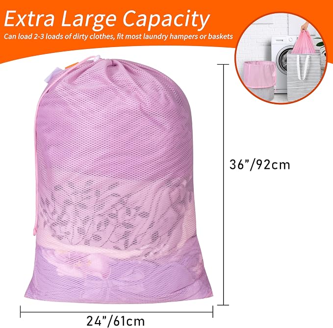 Polecasa Heavy Duty Large Mesh Laundry Bags - Image 3
