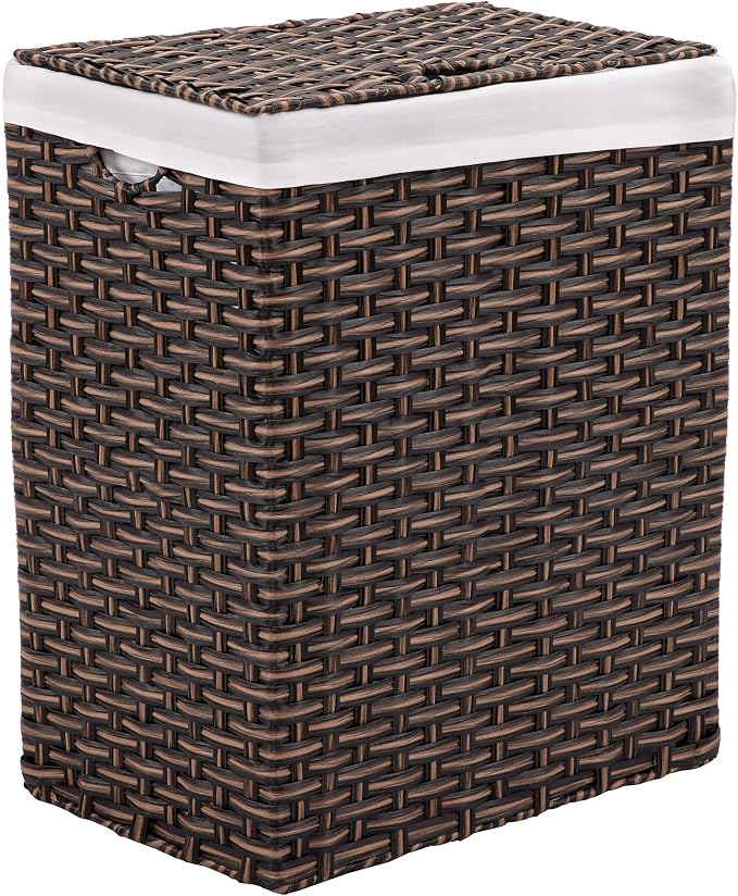 Seville Classics Premium Handwoven Portable Laundry Bin Basket by SevilleClassics