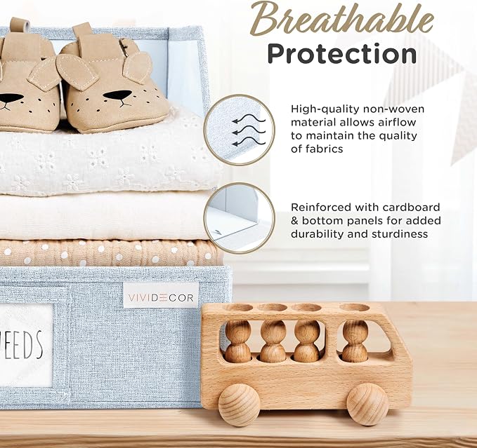 Trapezoid Storage Bins – 12"x12"x10"x 4" Closet Shelf Organizer & Baskets - Image 3
