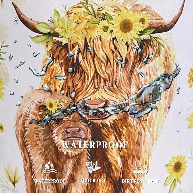 Highland Cow Laundry Hamper Sunflower Flowers Laundry Basket - Image 6