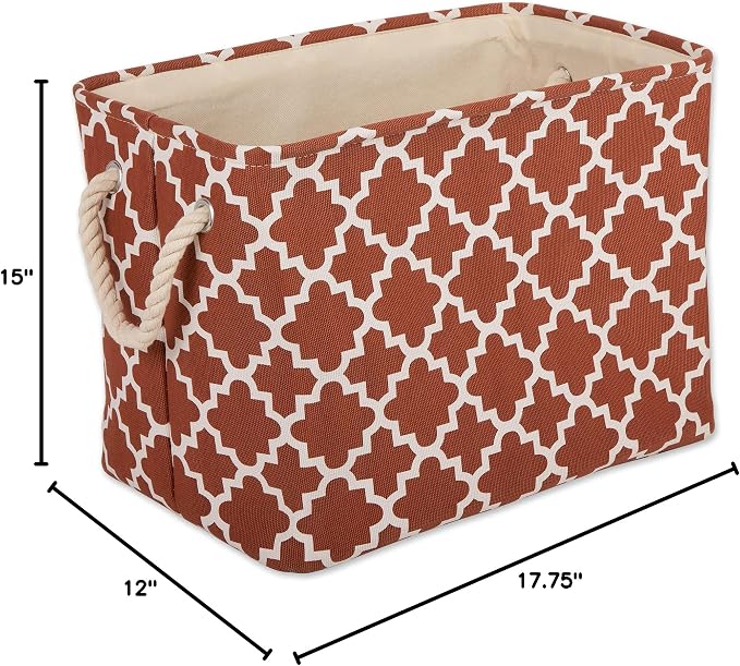 DII Polyester Container with Handles, Lattice Storage Bin - Image 10