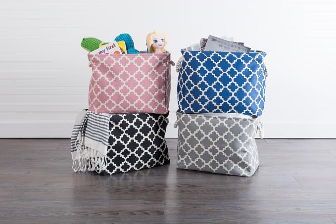 DII Polyester Container with Handles, Lattice Storage Bin - Image 5