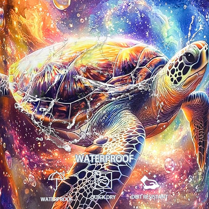 Sea Turtle Laundry Basket Galaxy Space Foldable Waterproof Oxford Cloth Funny - Image 4