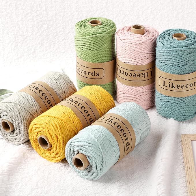 Cotton Macrame Cord 3mm x 100m, 3 Strand Twisted, Macrame Rope, Macrame String - Image 7