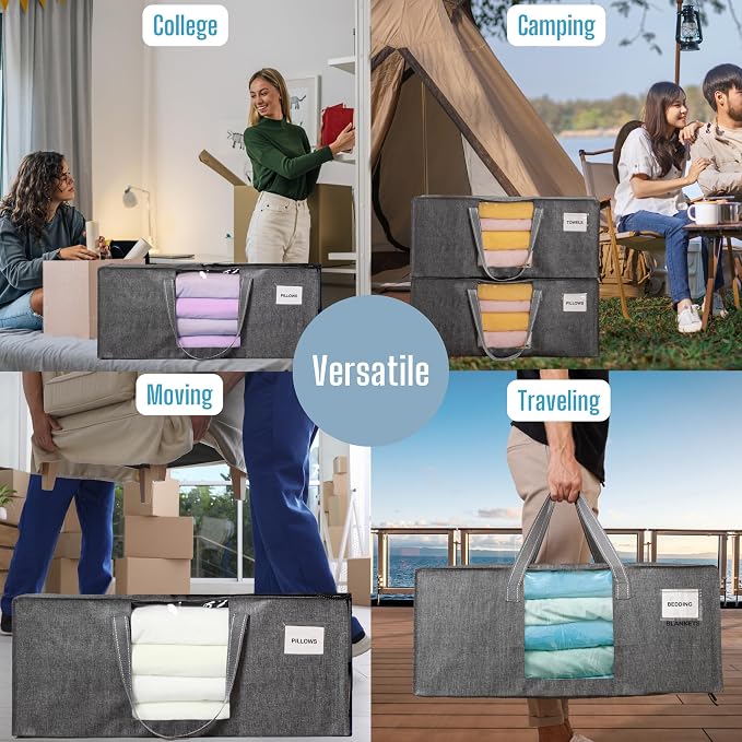 VENO 2 Pack Heavy Duty Moving Bags, Christmas Storage Bins - Image 6